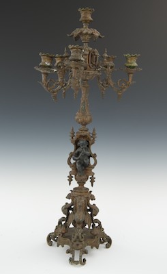 An Ornately Cast Bronze Candelabrum 1328e3