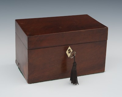 A Mahogany Veneer Tea Caddy Measuring 1328f5