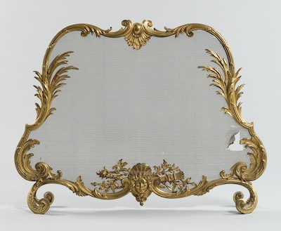 A French Gilt Metal Fire Screen