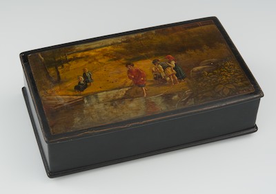 A Russian Lacquer Box Measures