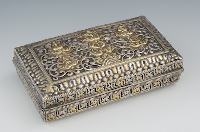 A Decorative Silver And Gold Metal