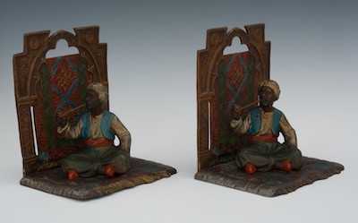 A Pair of Cold Painted Spelter 132923
