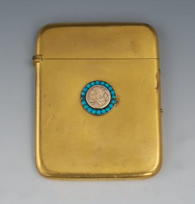 A Victorian Vermeil Card Case Measuring 13293c