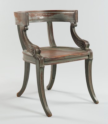 An Unusual Painted and Patinated Chair
