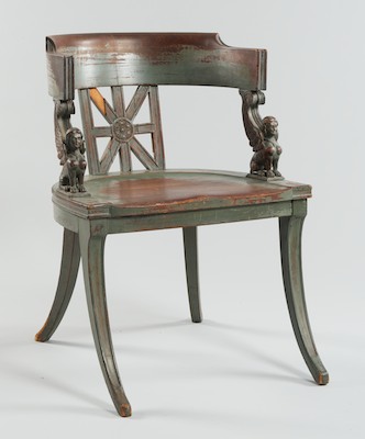 Another Unusual Patinated Chair 13295d