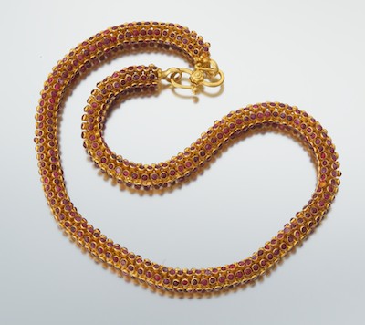 A High Karat Gold and Ruby Necklace 1329ce