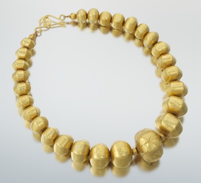 Indian Gold Clad Bead Necklace