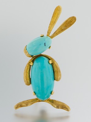 An Italian 18k Gold and Turquoise