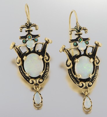 A Pair of Victorian Style Opal 132a04