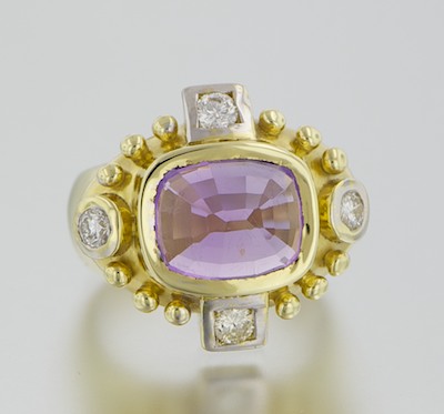 A Stylish 18k Gold Amethyst and 132a11