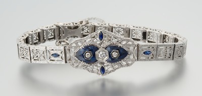 An Art Deco Sapphire and Diamond 132a23