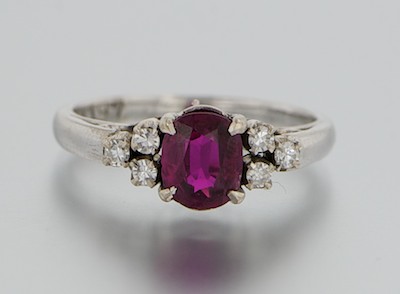 A Ladies Pink Sapphire and Diamond 132a30