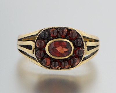 An English Gold and Garnet Ring 132a3f