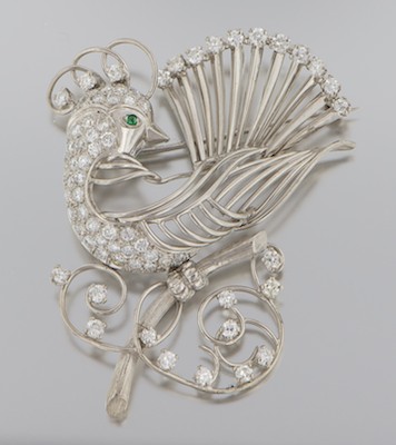 A Platinum and Diamond Bird Design 132a36