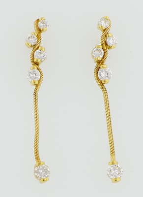 A Pair of Diamond Cluster Drop 132a48