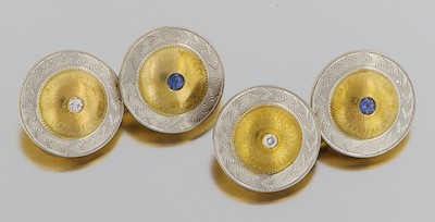A Pair of Two Tone Gold Diamond 132a53