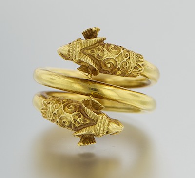 An 18k Gold Ram Ring 18k yellow 132a4a