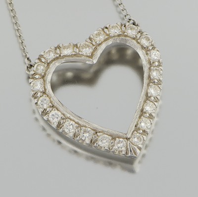 A Ladies' Diamond Heart Necklace