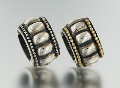 A Pair of Sterling Silver and 18k 132aac