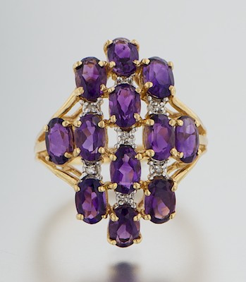 A Ladies' Amethyst and Diamond