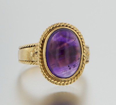 An English Gold and Amethyst Ring