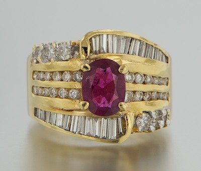 A Ladies Ruby and Diamond Ring 132ac0
