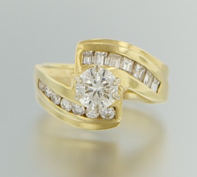 A Ladies' Diamond Engagement Ring