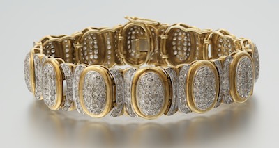 A Ladies' Pave Diamond Bracelet