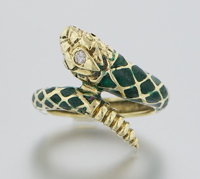 A Snake Design Enamel and Diamond 132ae4