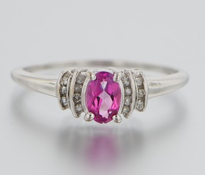 A Ladies Pink Sapphire and Diamond 132ae3