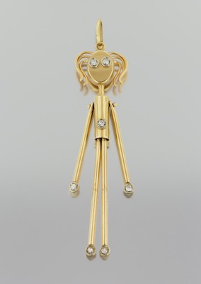 A 14k Gold and Diamond Stickpin 132b04