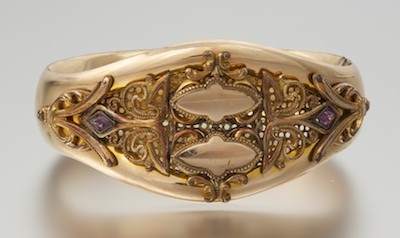 A Victorian Gold Filled Bangle