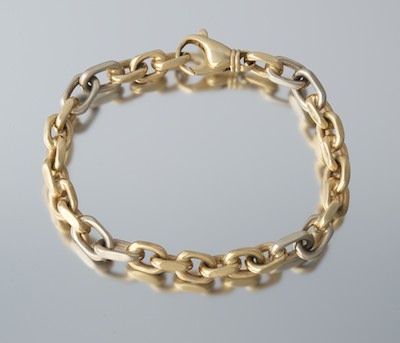 A Gentleman's Heavy Gold Link Bracelet