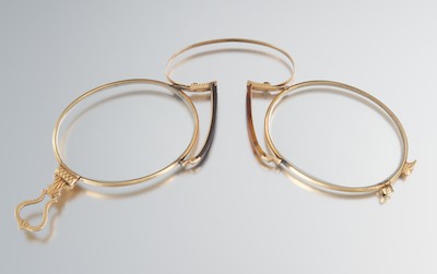 14K Gold Pince Nez With Tortoise 132b09