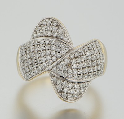 A Ladies' 14k Gold and Diamond