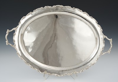 A Mexican Silver Serving Tray The