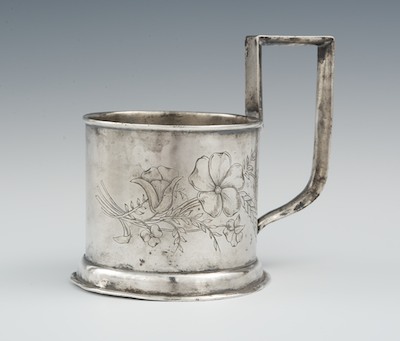 An Antique Russian Silver Tea Glass