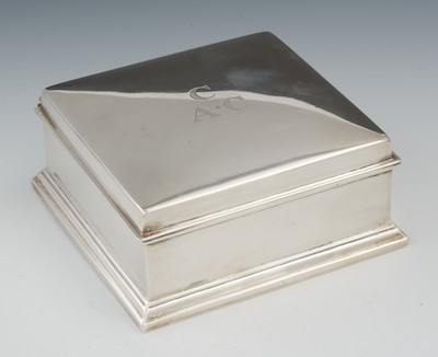 A Gorham Sterling Silver Humidor 132b80