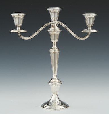 A Sterling Silver Interchangeable Candelabra