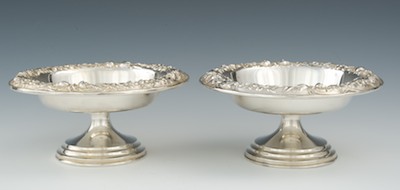 A Pair of Sterling Silver Repousse