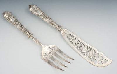 A French Silver Serving Fork and 132bbb