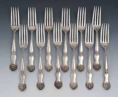 A Group of Twelve Sterling Silver Forks