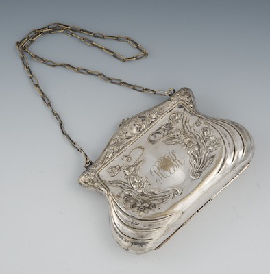 An Art Nouveau Silvered Coin Purse