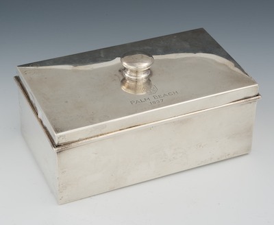 A Sterling Silver Palm Beach Humidor 132be3