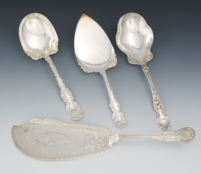 A Group of Sterling Silver Serving Utensils