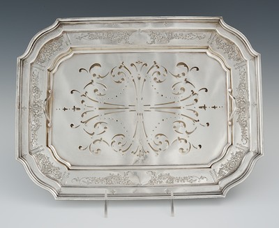 A Sterling Silver Platter With 132bec