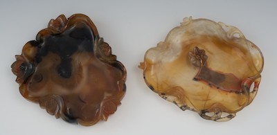 Two Carved Agate Brush Washes The