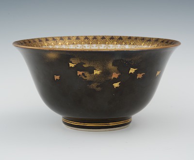 A Kutani Bowl signed Taniguchi