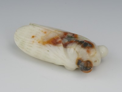 A Chinese White Jade Carved Cicada 132c23