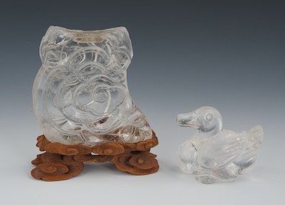 Two Chinese Carved Rock Crystal 132c2e